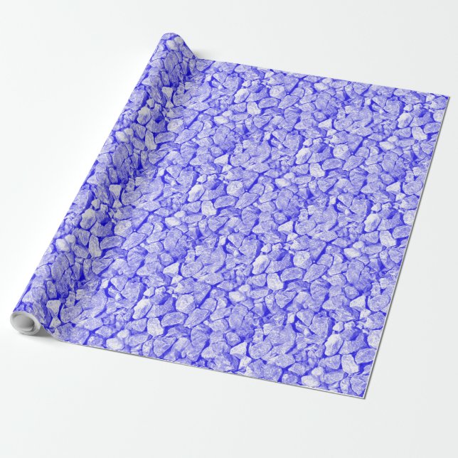 Blue Stones Wrapping Paper (Unrolled)