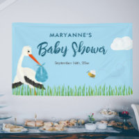 Blue Stork Baby Shower