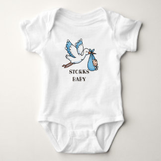 Blue STORKS  Baby Bodysuit