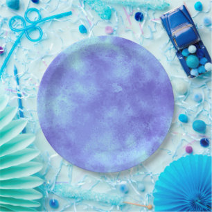Blue Storm Cloud Effect  Paper Plate
