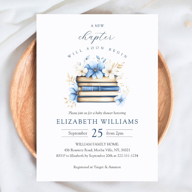 Blue Storybook Baby Shower Invitation Boy (Creator Uploaded)