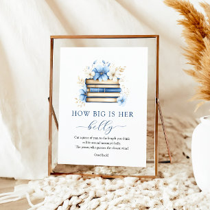 Blue Storybook How Big Is Her Belly Game Sign