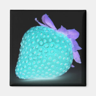 Blue strawberry neon cute magnet