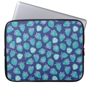 Blue Strawberry pattern Laptop Sleeve