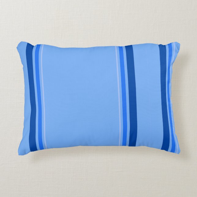 Blue Stripe Accent Pillow (Front)