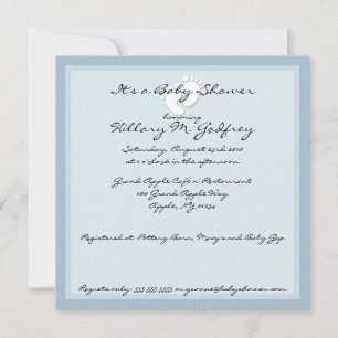 Blue Stripe Baby Shower Invitations