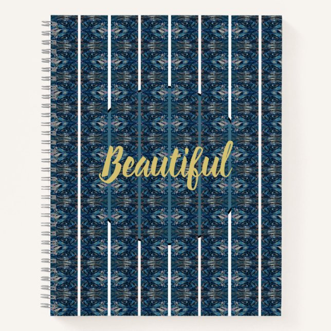 Blue Stripe Beautiful Notebok by Poet Adiela Akoo Notebook (Front)