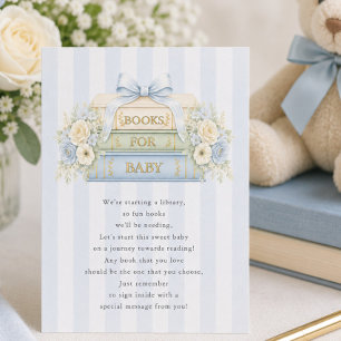 Blue Stripe Books for Baby Card