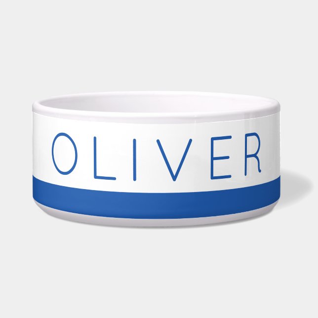 Blue Stripe Border Personalised Name Pet (Front)