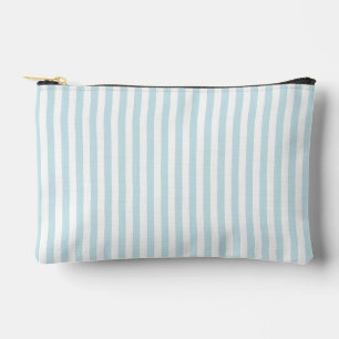 Blue Stripe Coastal Makeup Accessory Pouch