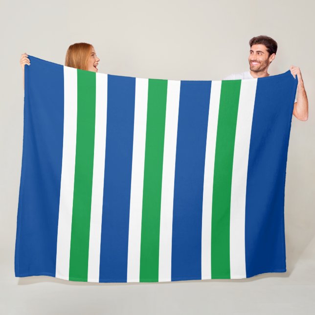 Blue Stripe  Fleece Blanket (In Situ)