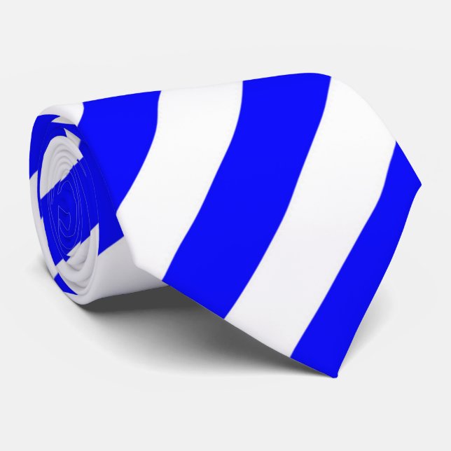 Blue Stripe gift for men Tie (Rolled)