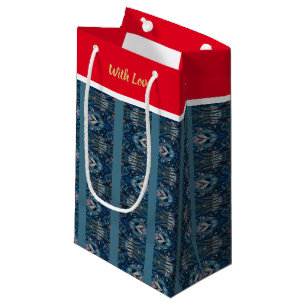 Blue Stripe Love Gift Bag by Poet Adiela Akoo