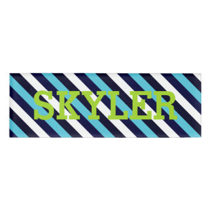 Blue Stripe Name Tag