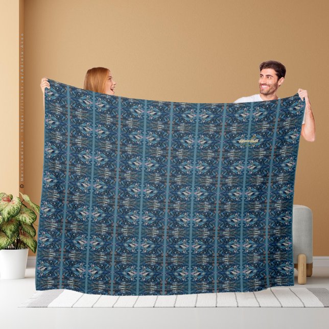 Blue Stripe Paisley Blanket by Poet Adiela Akoo (Blue Stripe Paisely Blanket designed by Poet Adiela Akoo. Browse my store 4 cool finds & great buys!)