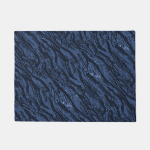 Blue Striped Camo Doormat