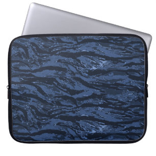 Blue Striped Camo Laptop Sleeve