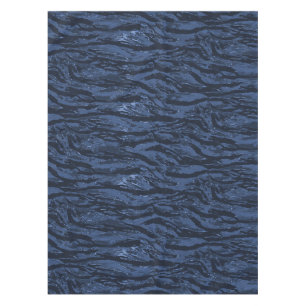 Blue Striped Camo Tablecloth