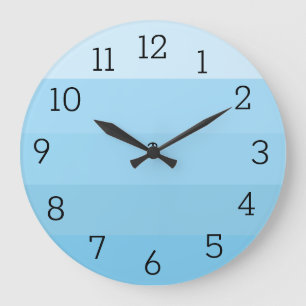 BLUE STRIPED CLOCK
