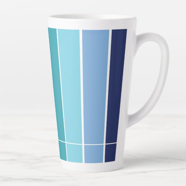 Blue Striped Latte Mug (Right)