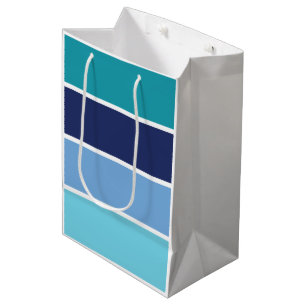 Blue Striped Medium Gift Bag