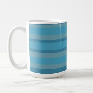 Blue striped monochromatic coffee mug