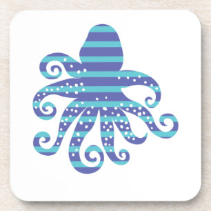 Blue Striped Octopus Coaster