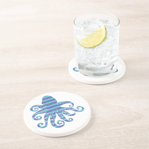 Blue Striped Octopus Coaster