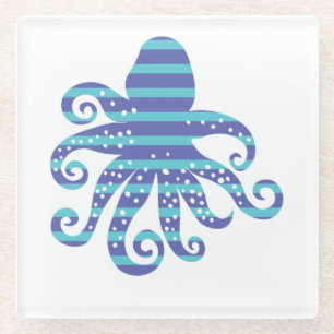 Blue Striped Octopus Coaster