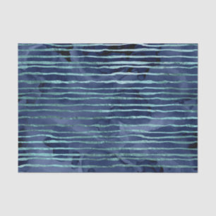 Blue Striped Pattern Tissue Paper