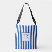 Blue Striped Personalised Initial