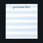 Blue Striped Personalised Notepad<br><div class="desc">Blue Striped Personalised Notepad</div>