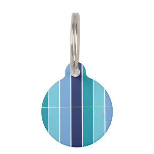Blue Striped Pet Tag