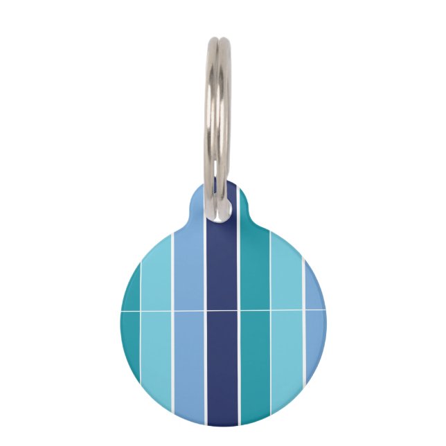 Blue Striped Pet Tag (Front)