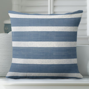 Blue Striped Pillow