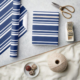 Blue Striped Plaids  WRAPPING PAPER