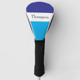 Blue Striped Surname Name Custom Golf Head Cover
