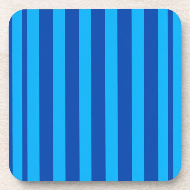 Blue Striped texture Coaster (Front)