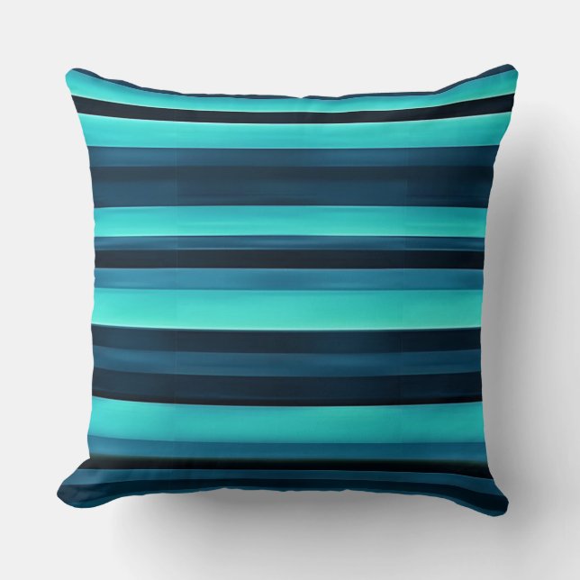Blue striped texture cushion (Front)