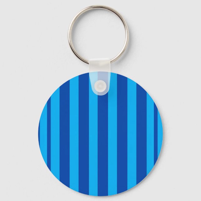 Blue Striped texture Key Ring (Front)