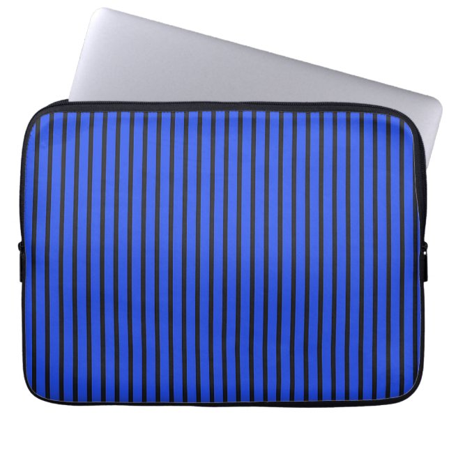 Blue Striped texture Laptop Sleeve (Front)
