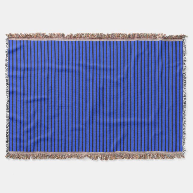 Blue Striped texture Throw Blanket (Front)