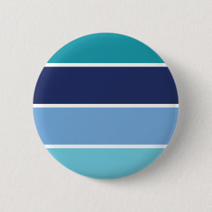 Blue stripes 6 cm round badge