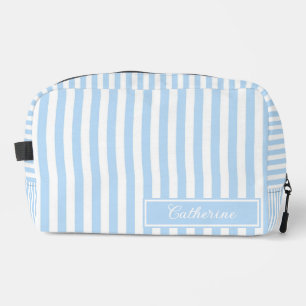 Blue Stripes Abstract Retro Pretty & Trendy Dopp Kit