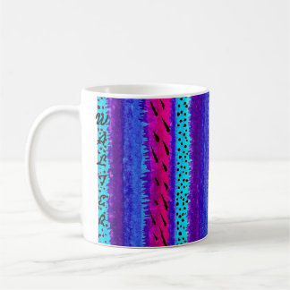 Blue Stripes and Dots A5 Coffee Mug