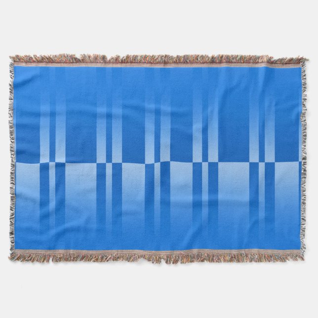 Blue Stripes Background Throw Blanket (Front)