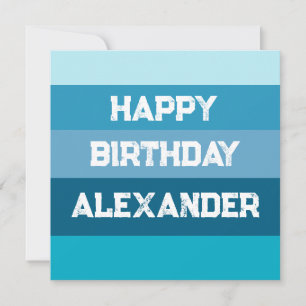 Blue Stripes Birthday Template