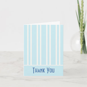 Blue Stripes Bridal Bachelorette Thank You Card