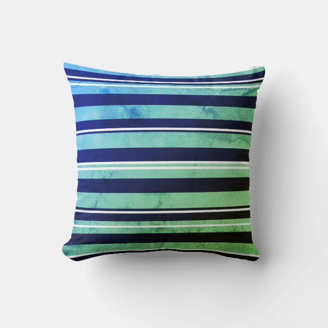 blue stripes  cushion (Front)