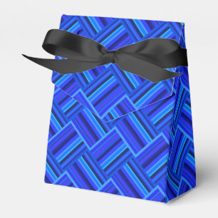 Blue stripes diagonal weave pattern favour box